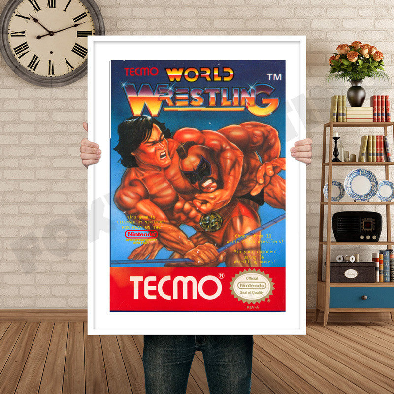 Temco World Wrestling Retro GAME INSPIRED THEME Nintendo NES Gaming A4 A3 A2 Or A1 Poster Art 583