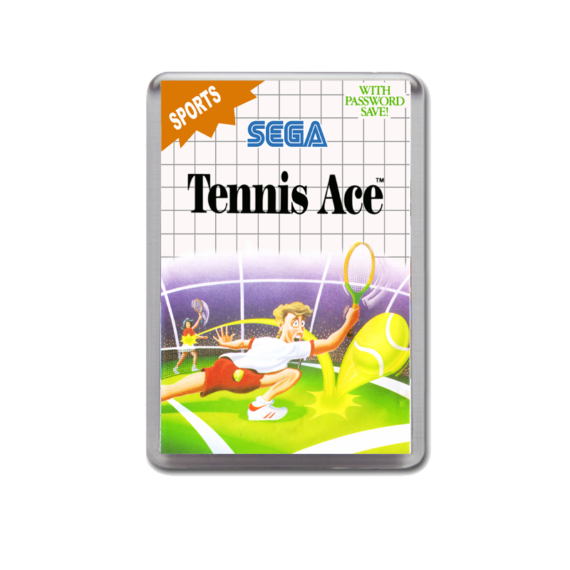 Tennis Ace Sega Master System Game Inspired Fridge Magnet