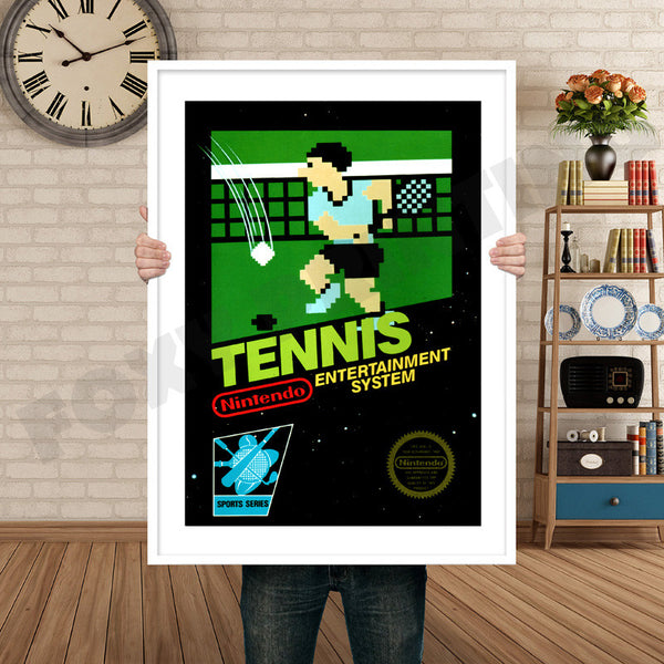 Tennis Retro Game Inspired Theme Nintendo NES Gaming