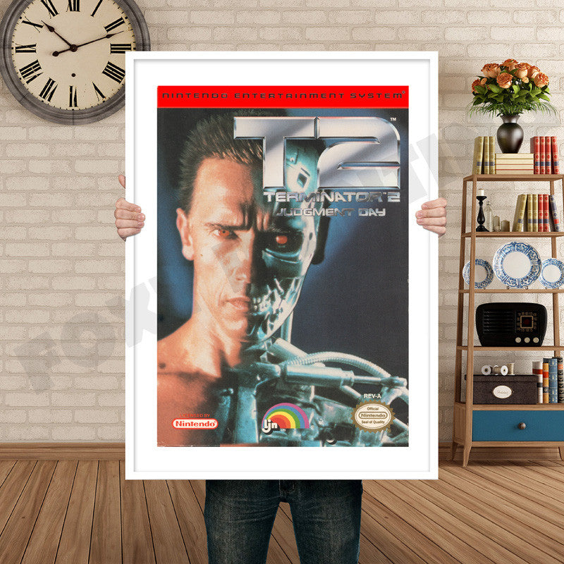 Terminator 2 Judgement Day Retro GAME INSPIRED THEME Nintendo NES Gaming A4 A3 A2 Or A1 Poster Art 574