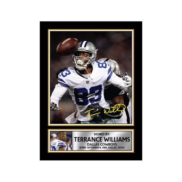 Terrance Williams American Football Printed Signature Print