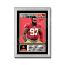 Terrell MicClain 2 Limited Edition Football Signed Print - American Footballer