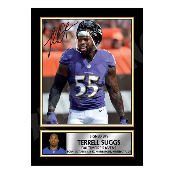 Terrell Suggs 2 American Football Printed Signature Print