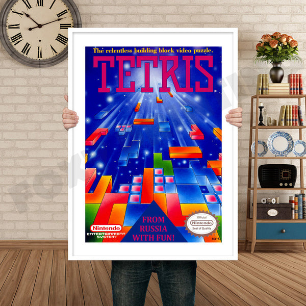 Tetris Retro Game Inspired Theme Nintendo NES Gaming