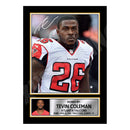 Tevin Coleman 1 Limited Edition Football Signed Print - American Footballer