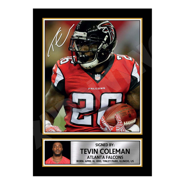 Tevin Coleman 2 American Football Printed Signature Print