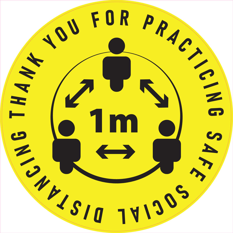 Thank You For Practicing Social Distancing Sticker Sd111 Social Distancing Floor Stickers