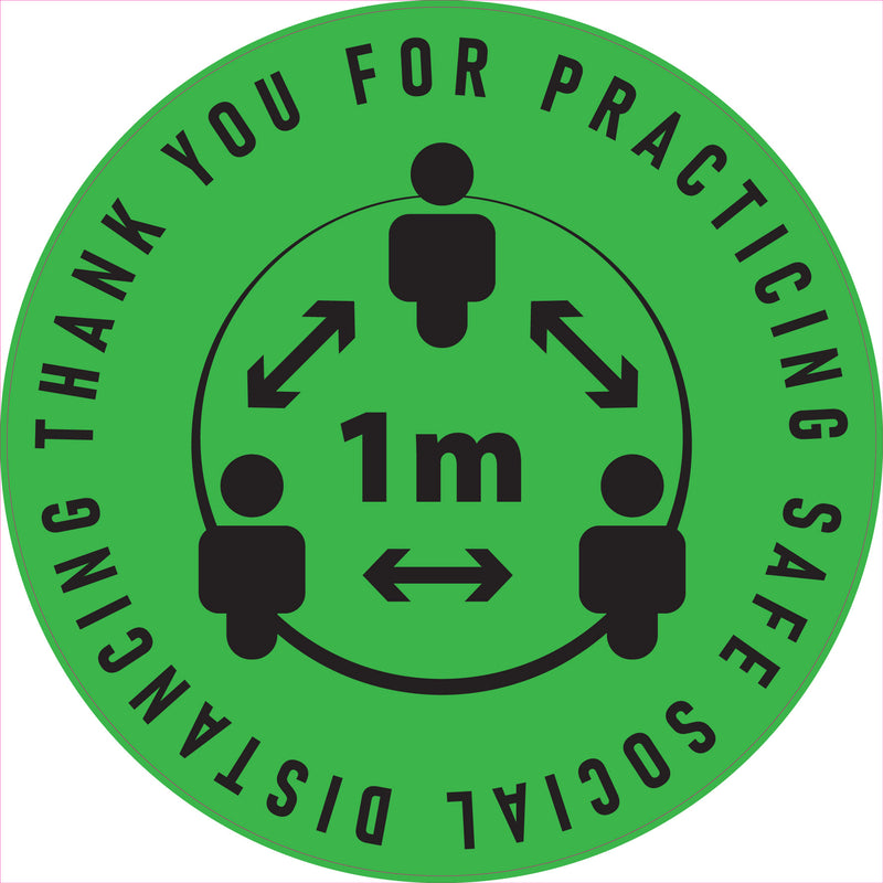 Thank You For Practicing Social Distancing Sticker Sd113 Social Distancing Floor Stickers