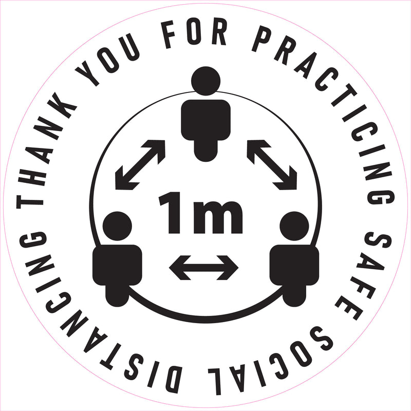 Thank You For Practicing Social Distancing Sticker Sd115 Social Distancing Floor Stickers