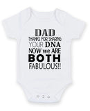 Thanks For Sharing Your DNA Personalised Baby Boy Girl Unisex Short Sleeve Bodysuit