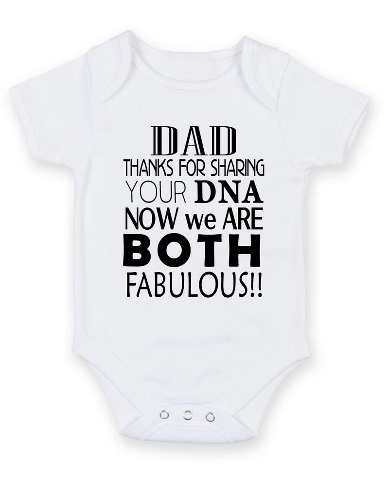 Thanks For Sharing Your DNA Personalised Baby Boy Girl Unisex Short Sleeve Bodysuit