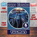 The Creature Below Aq Theme Style Personalised Kids Inspired Movie Birthday Card (SA)
