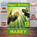 The Lego Ninjago Theme Style Personalised Kids Inspired Movie Birthday Card (SA)