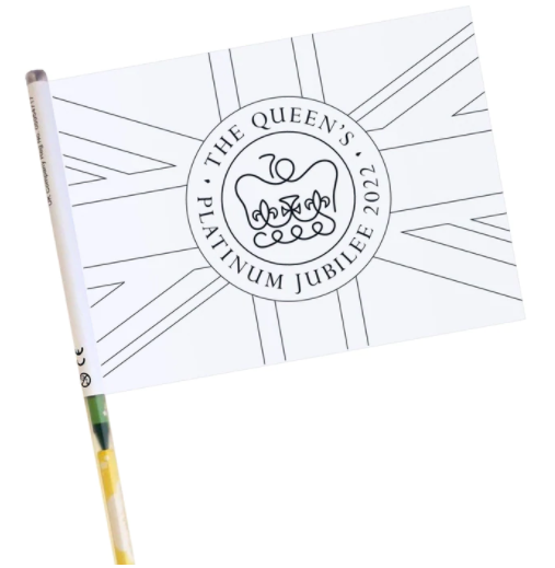 The Queen's Platinum Jubilee Original DoodleFlag® (Includes 4 Crayons)