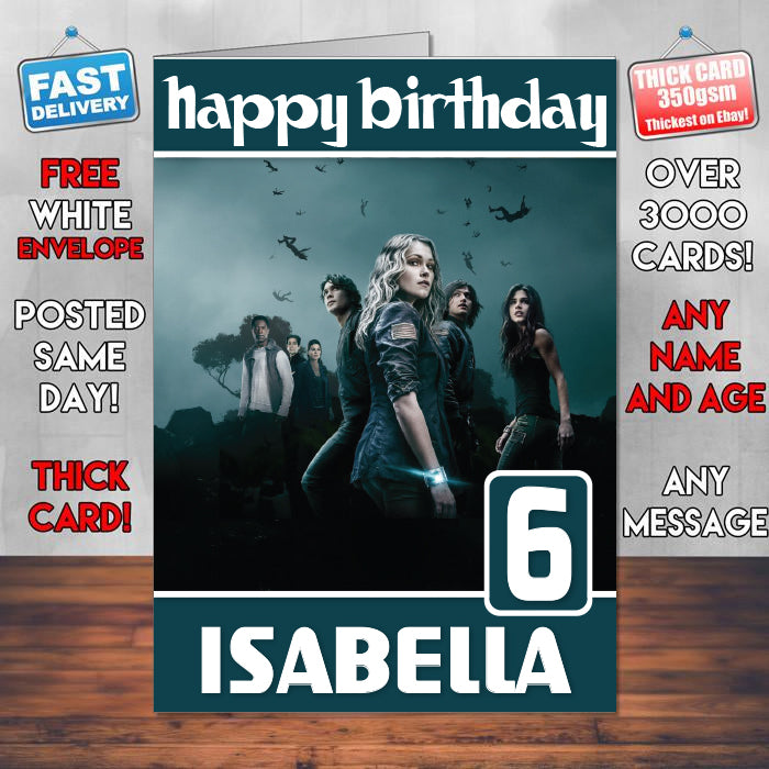 The 100 Season 4 Theme Style Personalised Kids Inspired Movie Birthday Card (SA)