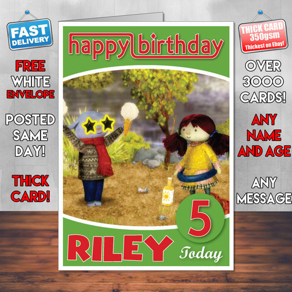 The Adventures Of Abney & Teal 1 Style Theme Personalised Kidshows Birthday Card (SA)