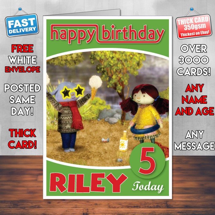 The Adventures Of Abney & Teal 1 Style Theme Personalised Kidshows Birthday Card (SA)