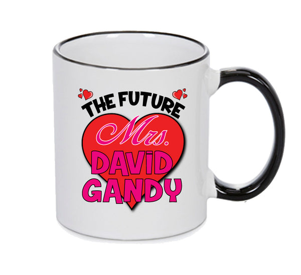 BLACK MUG - The Future Mrs DAVID GANDY mug - Celebrity Mug