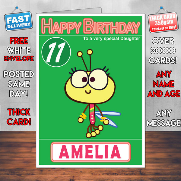 The Lingo Show 3 Style Theme Personalised Kidshows Birthday Card (SA)