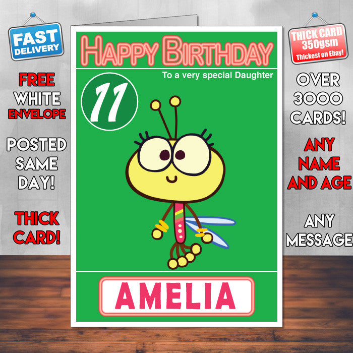 The Lingo Show 3 Style Theme Personalised Kidshows Birthday Card (SA)