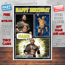 The Rock KE Inspired Style Personalised Wrestling WWE Birthday Card