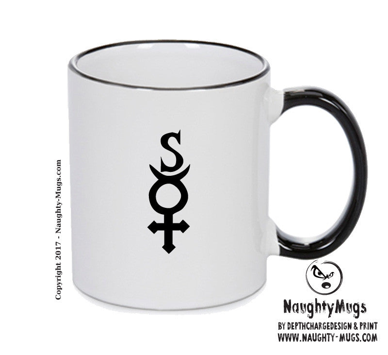 The Spirit Of Mercury Black Handle Alchemy Mug GOTHIC GOTH HORROR STARS HORROSCOPE BLACK MAGIC MUG