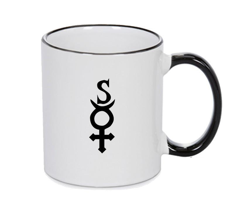 The Spirit Of Mercury Black Handle Alchemy Mug GOTHIC GOTH HORROR STARS HORROSCOPE BLACK MAGIC MUG