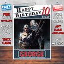 Personalised The Witcher Geralt And Ciri Inspired Style Game Kids Inspired Birthday Card (SA)