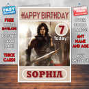 Personalised The Forgotten Sands Prince Of Persia Inspired Style Game Kids Inspired Birthday Card (SA)
