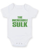 The incredible Sulk Printed Baby Grow Bodysuit Boy Girl Unisex Gift