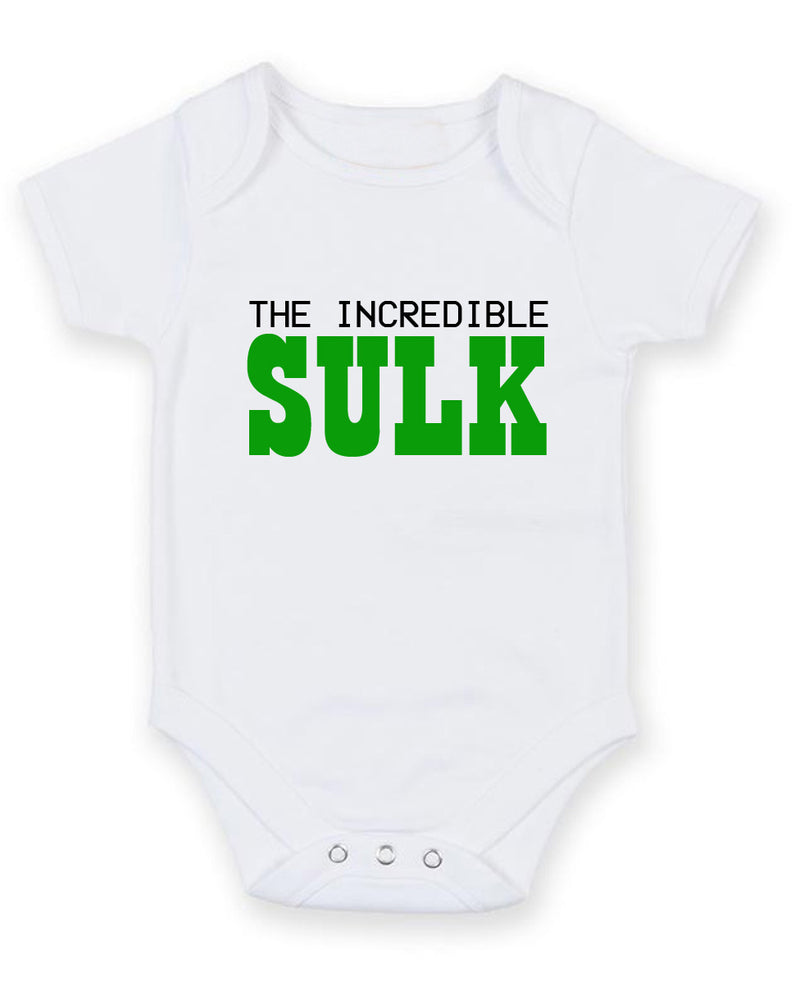 The Incredible Sulk Personalised Baby Boy Girl Unisex Short Sleeve Bodysuit