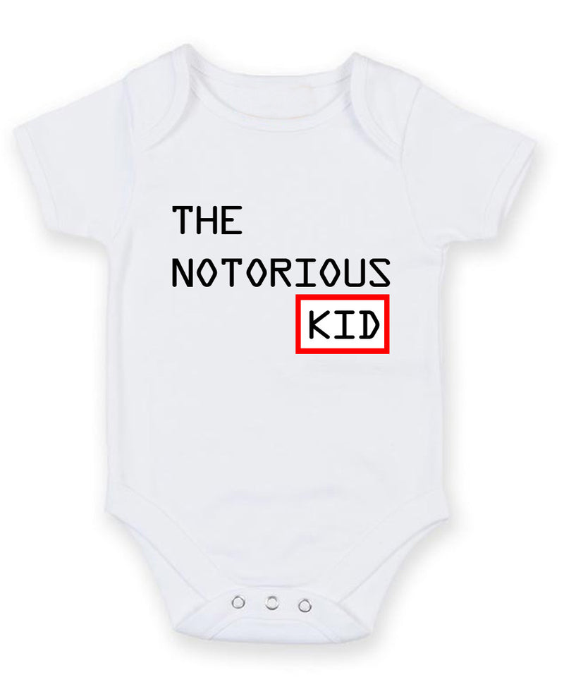 The Notorious Kid Personalised Baby Boy Girl Unisex Short Sleeve Bodysuit