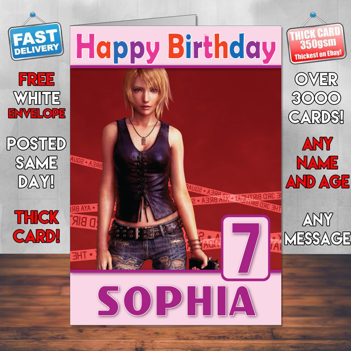 Personalised The 3rd Birthday Inspired Style Game Kids Inspired Birthday Card (SA)