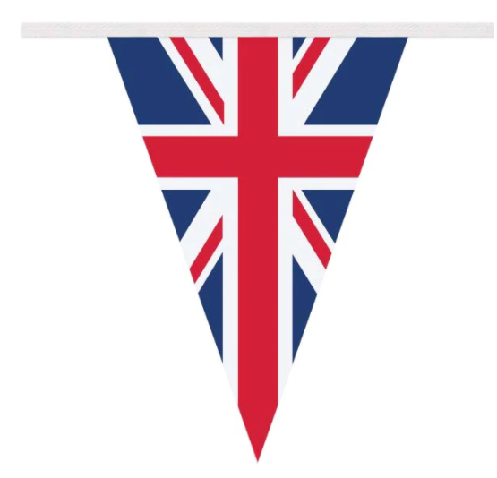 The Queen's Platinum Jubilee - 200x300mm Triangular Outdoor Bunting