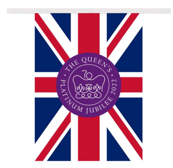 The Queen's Platinum Jubilee - A4 Rectangular Outdoor Bunting