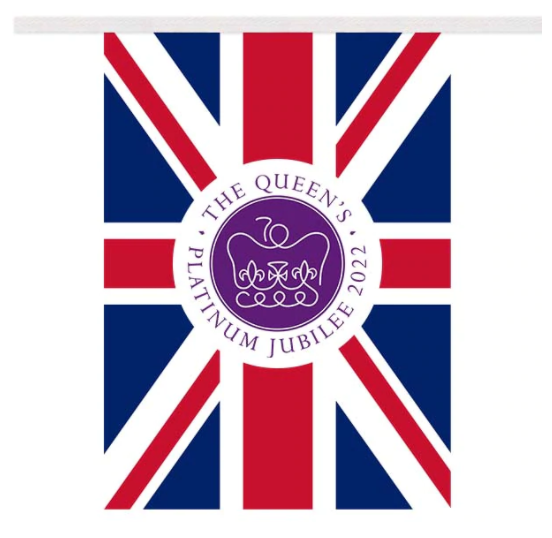 The Queen's Platinum Jubilee - A4 Rectangular Outdoor Bunting