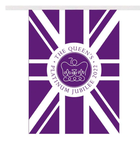 The Queen's Platinum Jubilee - A4 Rectangular Outdoor Bunting