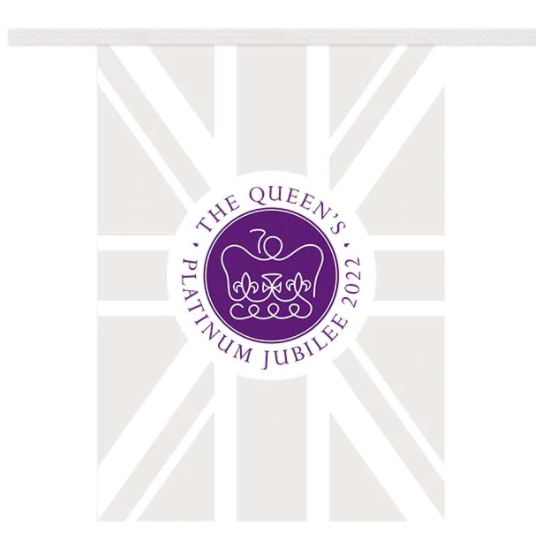 The Queen's Platinum Jubilee - A4 Rectangular Outdoor Bunting