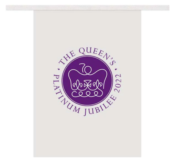 The Queen's Platinum Jubilee - A4 Rectangular Outdoor Bunting