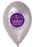 The Queen's Platinum Jubilee 10" Sustainable Natural Rubber Balloons (Printed One Side)