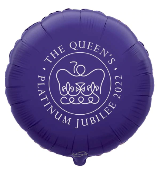 The Queen's Platinum Jubilee 18" Foil Balloons (Printed One Side)