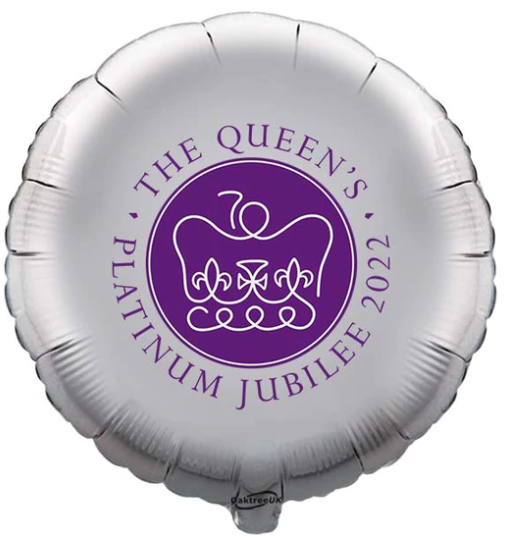 The Queen's Platinum Jubilee 18" Foil Balloons (Printed One Side)
