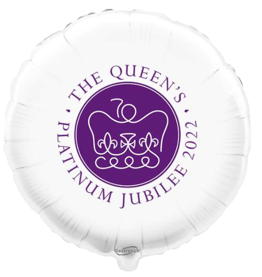 The Queen's Platinum Jubilee 18" Foil Balloons (Printed One Side)