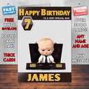 The Boss Baby 2017 Theme Style Personalised Kids Inspired Movie Birthday Card (SA)