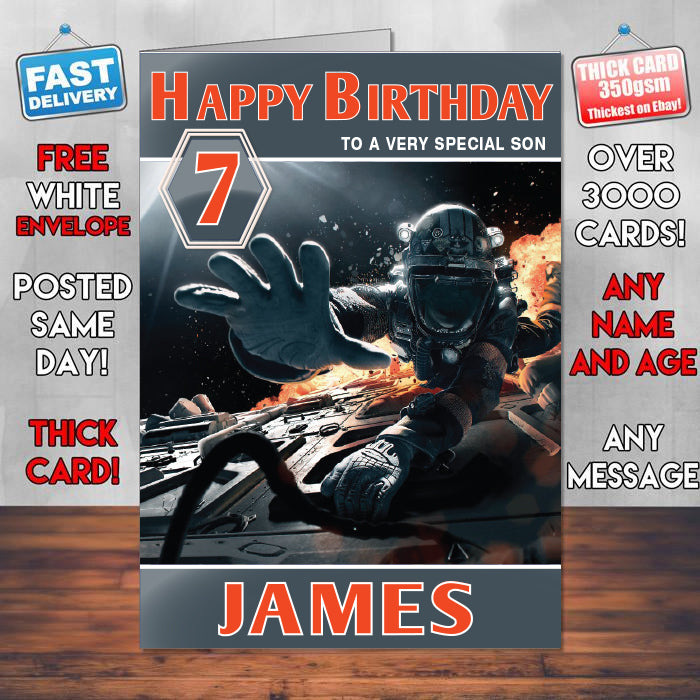 The Expanse Season 3 Theme Style Personalised Kids Inspired Movie Birthday Card (SA)
