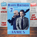 The Hitmans Bodyguard 2017 Theme Style Personalised Kids Inspired Movie Birthday Card (SA)