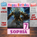 Personalised The Legend Of Zelda Breath Of The Wild Inspired Style Game Kids Inspired Birthday Card (SA)