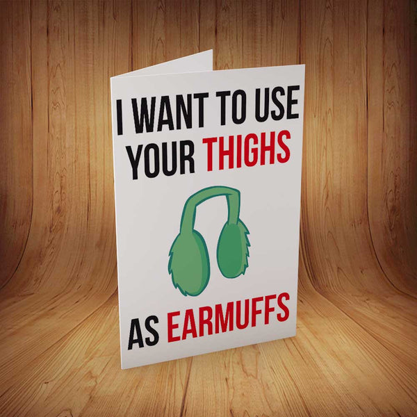 Thighs Earmuff INSPIRED Adult Personalised Birthday Card Birthday Card