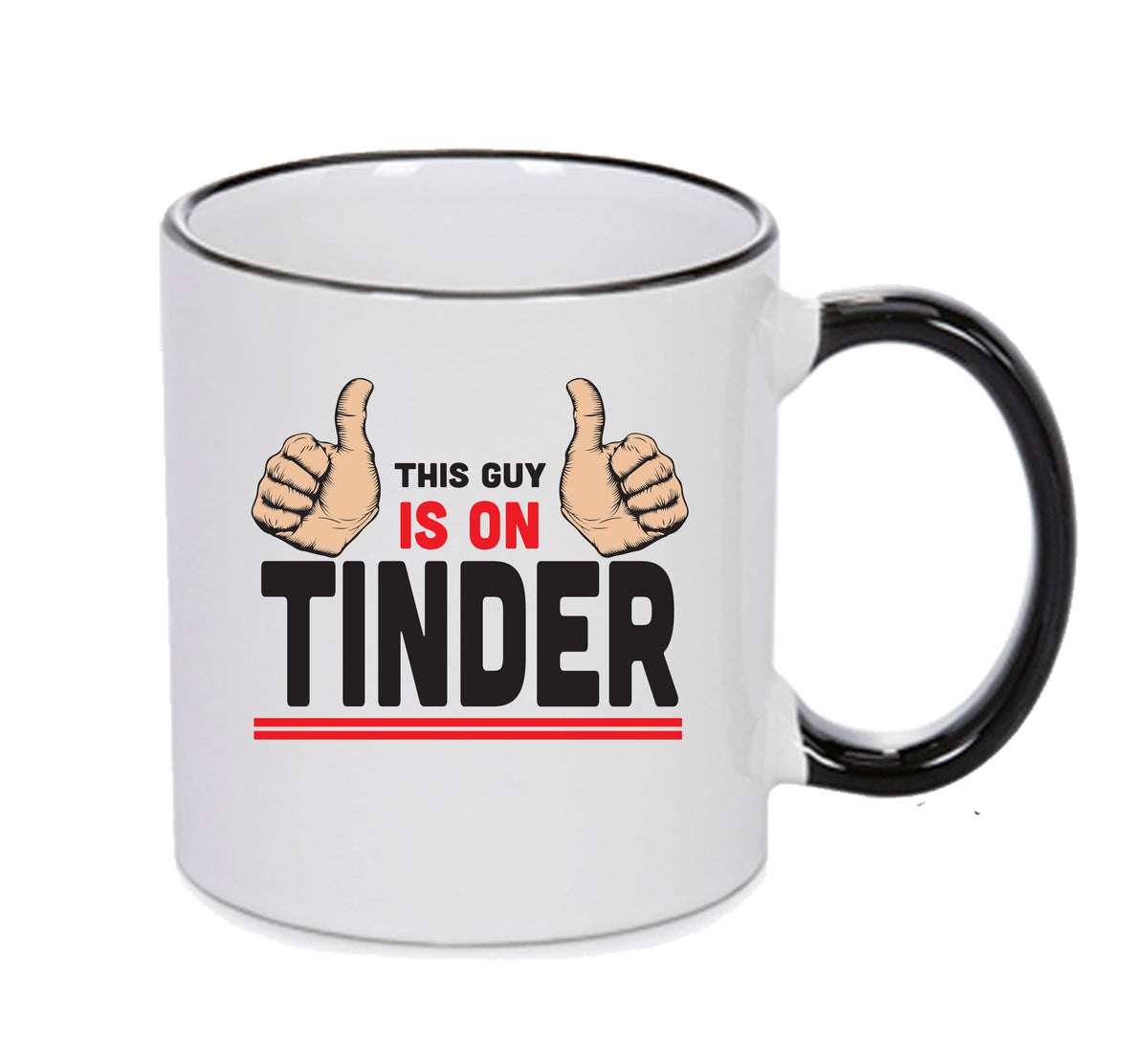 This Guy Is On TINDER INSPIRED STYLE Mug Gift – printed mug product image 1