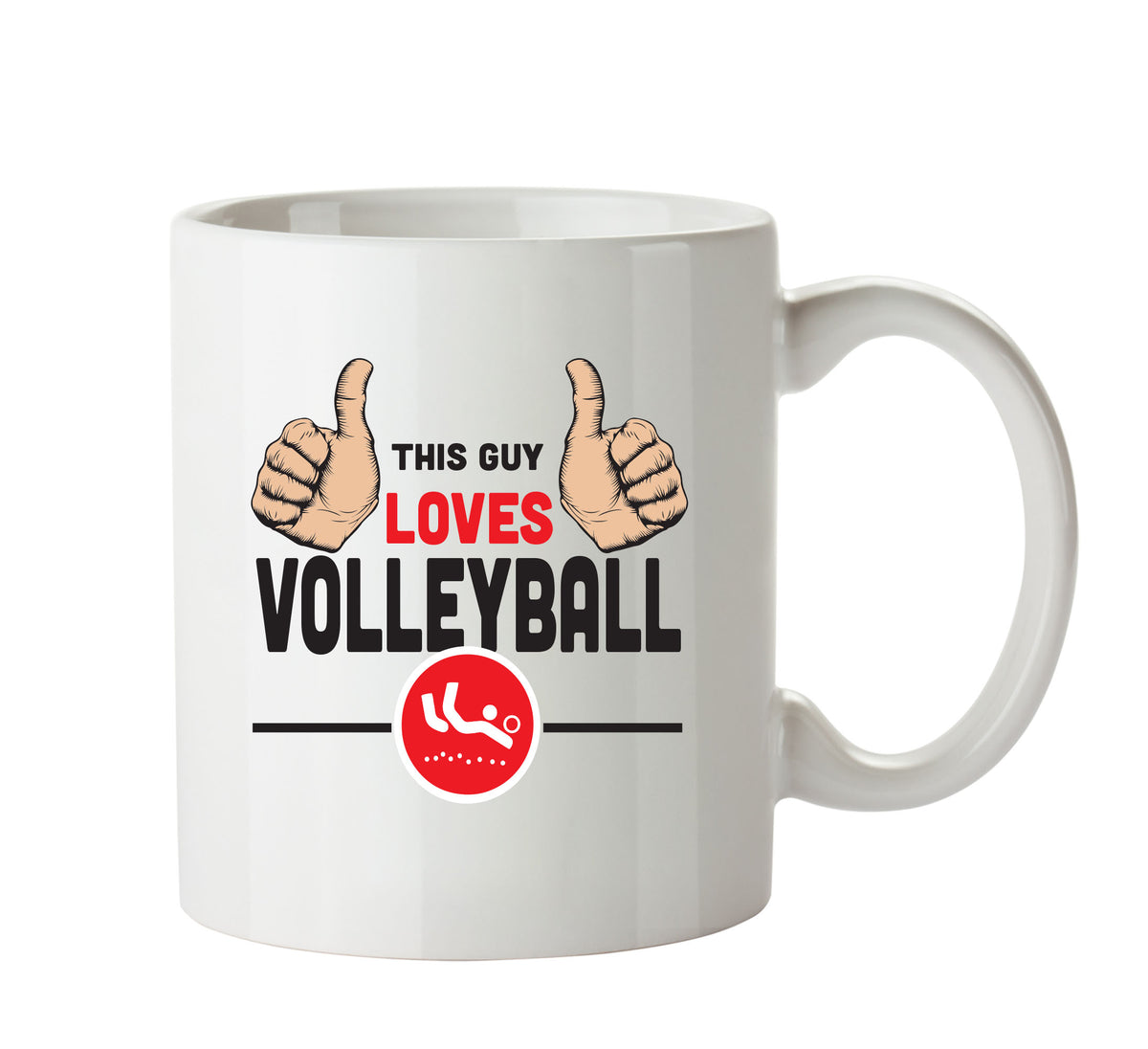 This Guy Loves Volleyball Personalised ADULT OFFICE MUG – printed mug product image 1